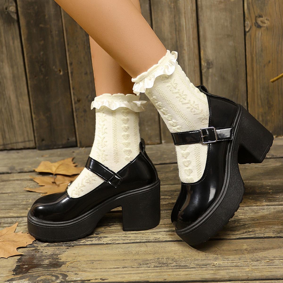 Женские туфли-лодочки Модные элегантные туфли на платформе с высоким каблуком Женские — фото 4