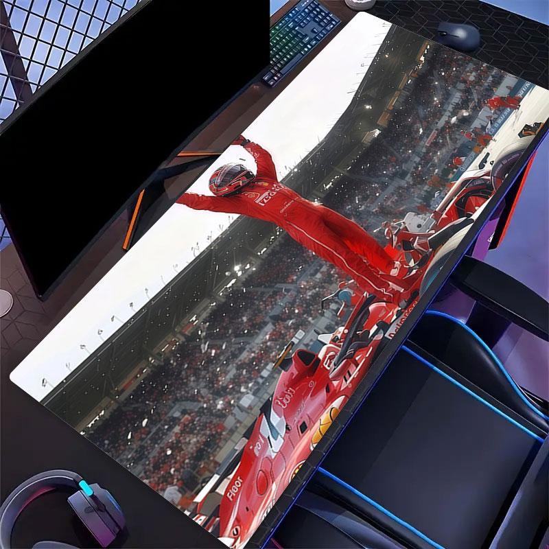 Podložka pod myš pro závodního jezdce, Velká herní podložka na stůl, Protiskluzová XXL podložka pod myš pro notebook a tablet, Herní podložka pro Mini PC se šitými okraji