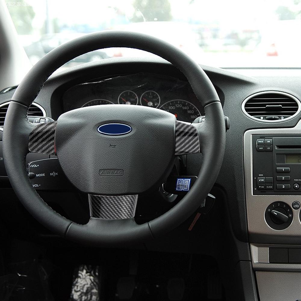 Car Steering Wheel Trim Cover Sticker for Ford Focus 2 MK2 2005 - 2011 Steering Wheel Molding Car Styling Accessories