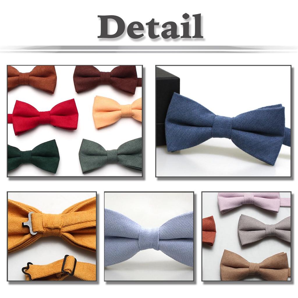 [White Fang] Velvet Solid Color Bow Tie - Chic, Stylish, Casual, Formal - Men's & Women's - NC045 (Pink)