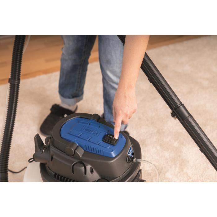 Aspirateur Injecteur Extracteur eau et poussière SCHEPPACH SprayVac20 - 1600W - Cuve Inox - Gris - 5 en 1