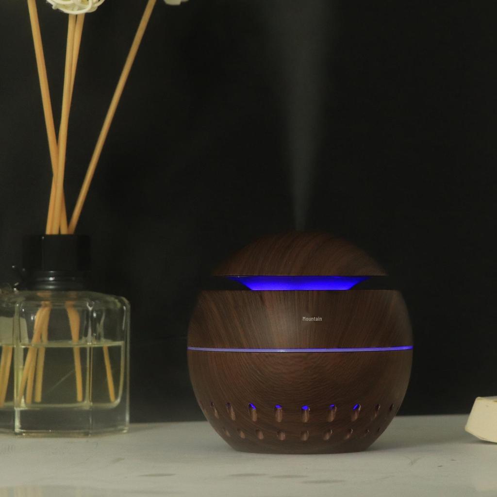 Wood Grain USB Aroma Diffuser & Translucent Humidifier