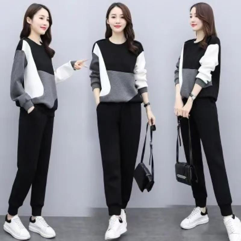 2026 Early Autumn Slimming Plus Size Women's Two-Piece Sporty Fashion Set