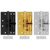 2Pieces Portable Spring Hinges for Indoor Door with Automatic Closing and 90 Degree Stop Easy Installion Deisigns