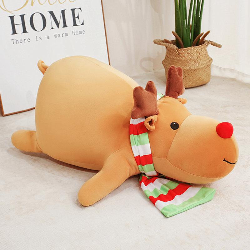 Reindeer Throw Pillow Plush Toy Doll Deer Doll Children Soothing Doll Christmas Gift