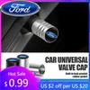 New 2026 Car Sticker 2025 Hot 4Pcs 3D Aluminum Alloy Car Wheel Tire Air Valve Dust Caps For Ford MAX Ranger Focus Fiesta Mondeo