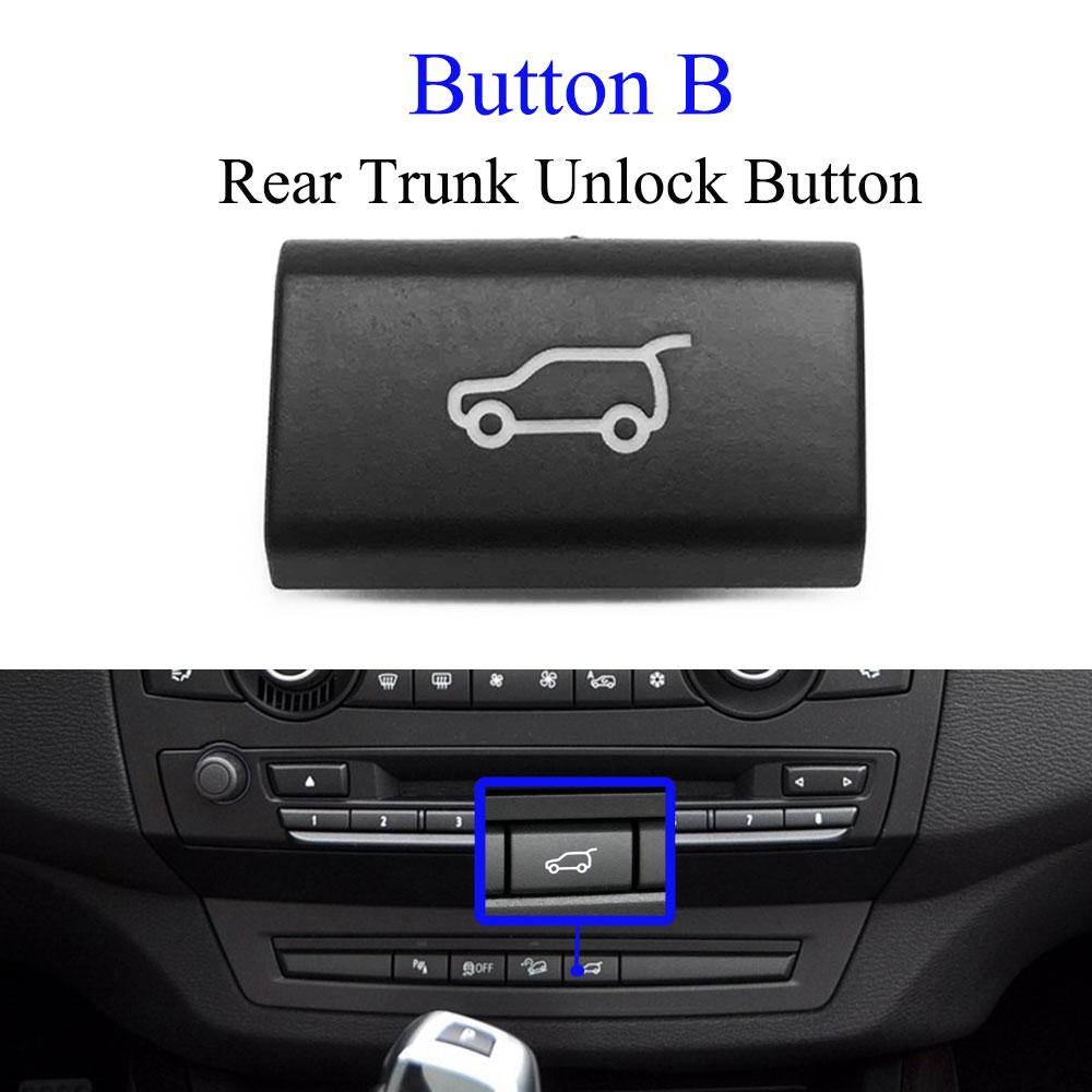 For BMW X5 X6 E70 E71 Car Dashboard Keys AUTO Radar Sensor Rear Cover Parking Trunk Switch Start Stop Button AC Vent Slider