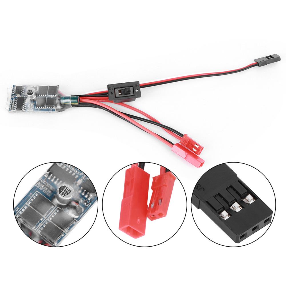 30A Two‑Way Brushed Electric Speed Controller ESC Fit for WPL C14 Celsius C24 Celsius B14 Celsius B24 Celsius B16 Celsius B36 RC Car(Black )