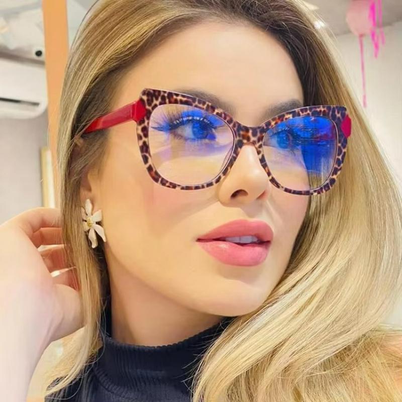 Color Matching Cat's Eye Personalized Women's Fashion Sunglasses Transparent Lenses Daily Leisure and Vacation Accessories