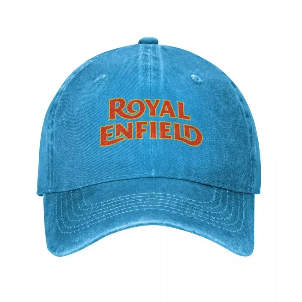 Royal Enfields Logo Unisex Women Baseball Caps Motorcycle Racing Distressed Denim Washed Hats Cap Vintage Outdoor Golf Snapback Cap