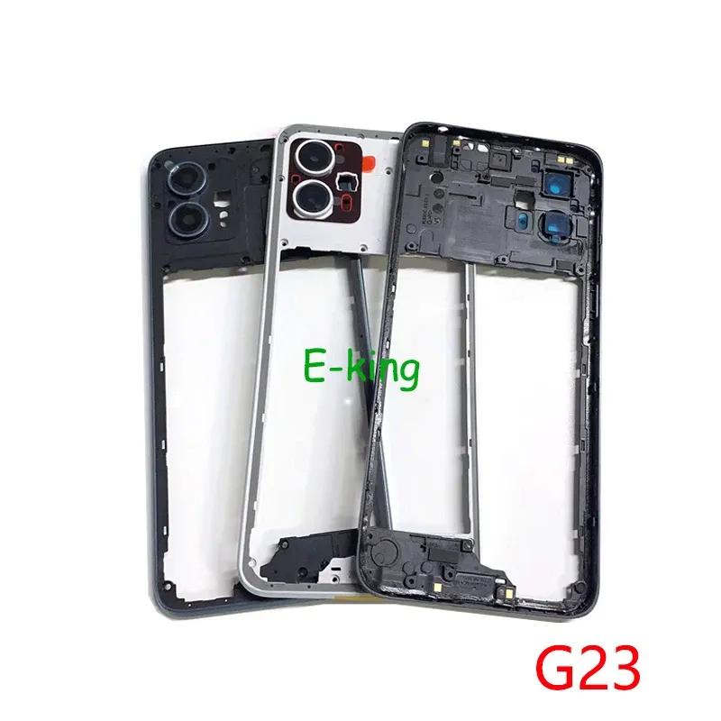 For Motorola Moto G13 G23 G53 G73 Front Housing Middle Frame Bezel Plate Cover