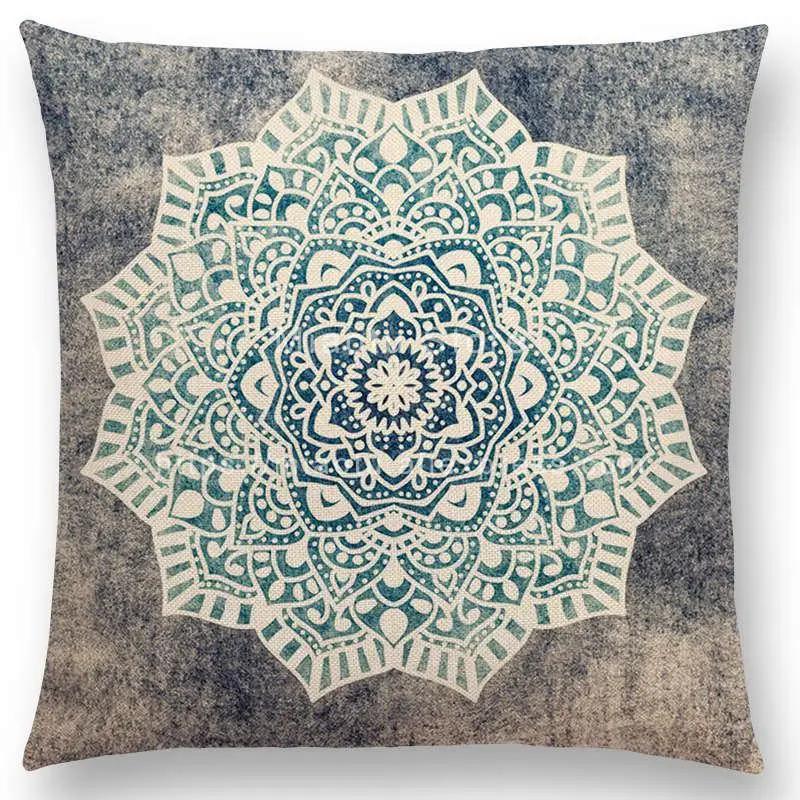Neuer verträumter Regenbogen Boho Wüstenblume Wunderschöne Goldene Mandalas Savanne Fantasie Gelassenheit Drucke Kissenbezug Sofakissenbezug