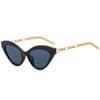 Retro Cat Eye Colorful Sunglasses Women Brand Designer Trending Men Metal Chain Shades UV400 Dark Green Sun Glasses