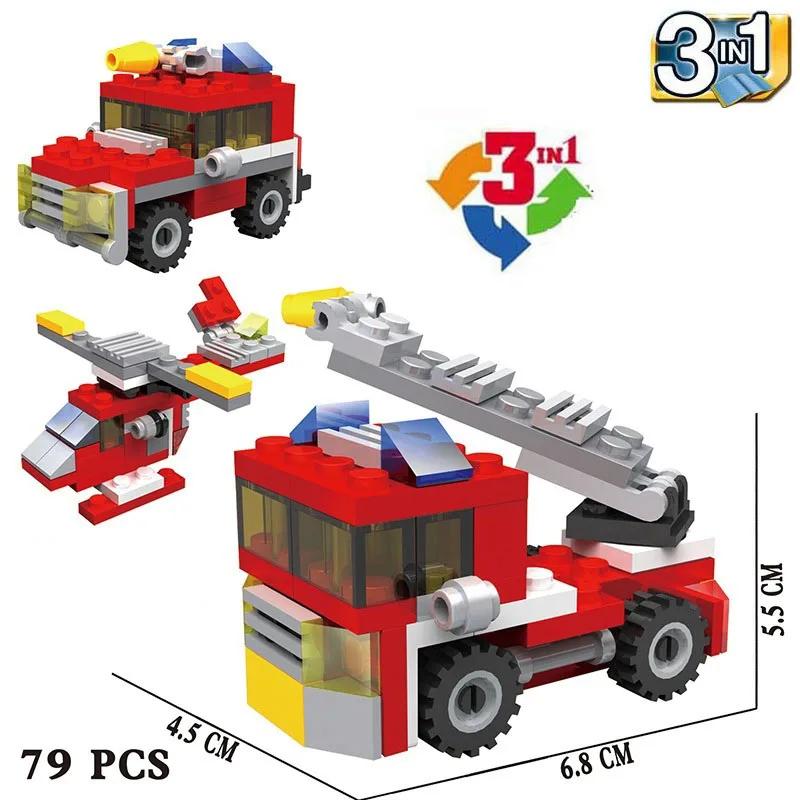 City Patrol Police Motorcycle Car Pursuit Prisoners Model Building Blocks Enlighten Action Figure Toys For Children
