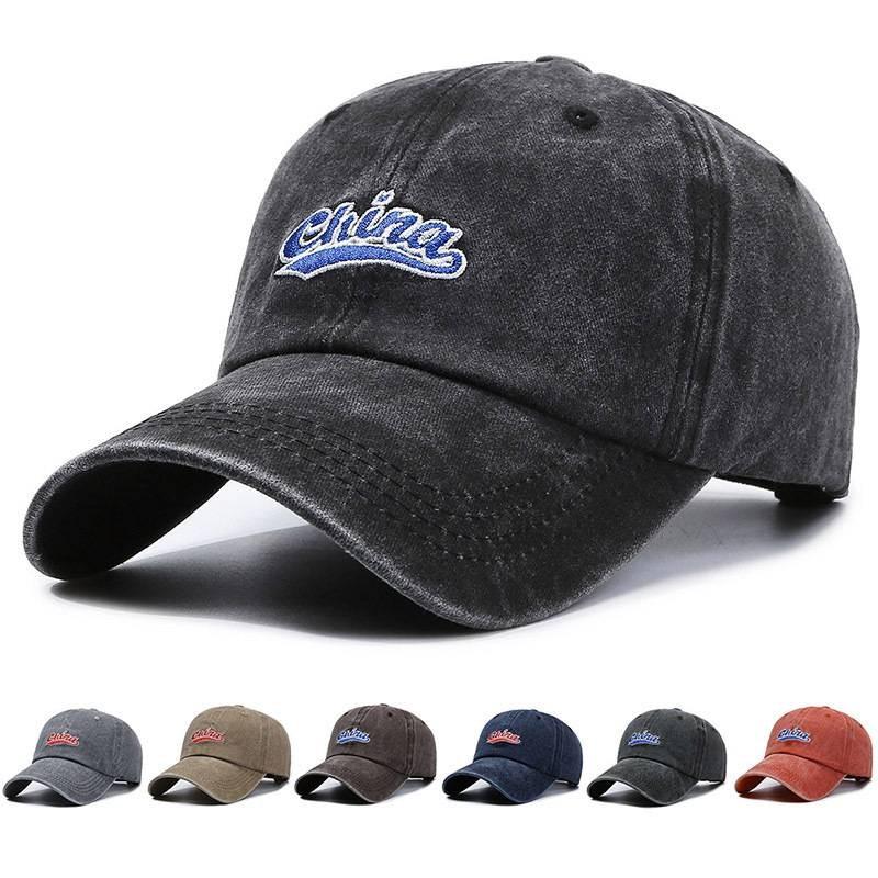 China Letter Embroidery Baseball Hat Outdoor Sun Protection Breathable Cap Gift
