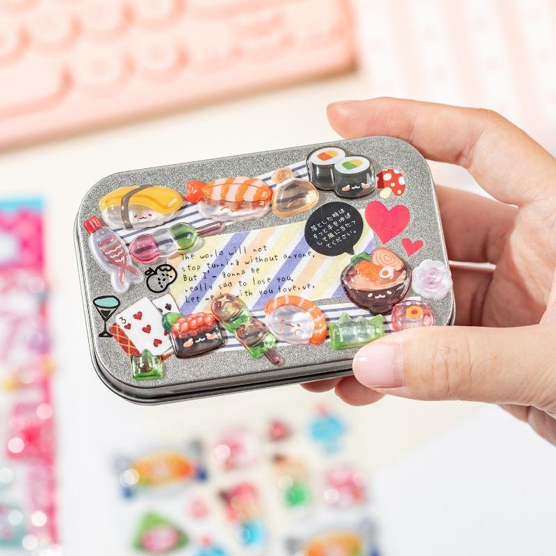 Cute 3d Embossed Relief Sticker For Diy Hand Account And Phone Case