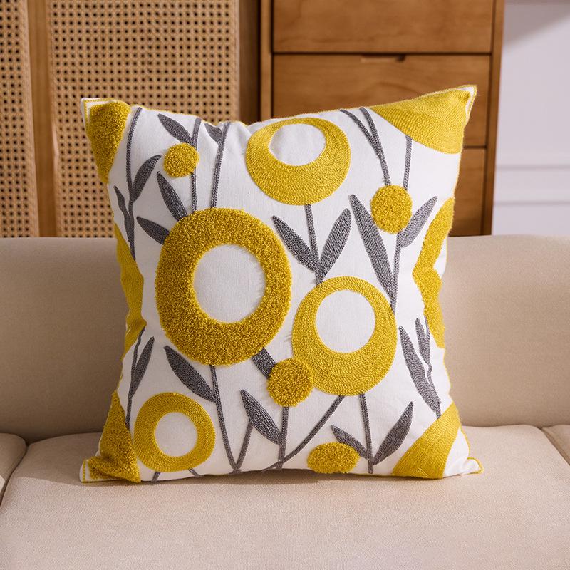 Embroidered Towel Cushion Pillow, Dropshipping, Ins-style Sofa Pillow, Home Bedside Cushion