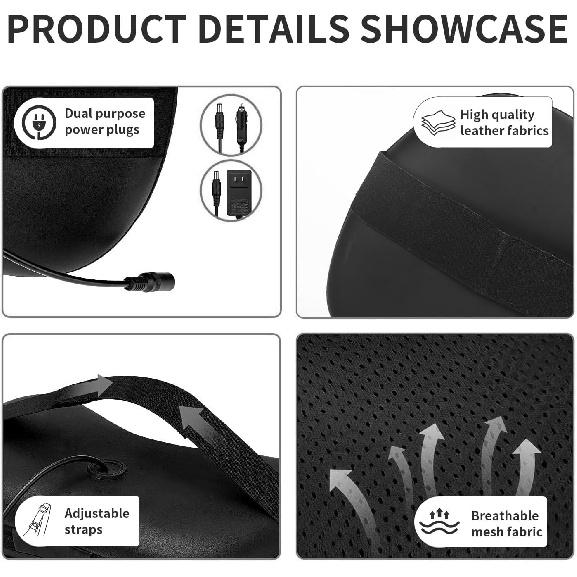 Back Massager, Shiatsu Neck Massager with Heat, Electric Back Massager for Shoulder, Back, Leg, Deep Tissue Kneading Massage to Relief Muscles,