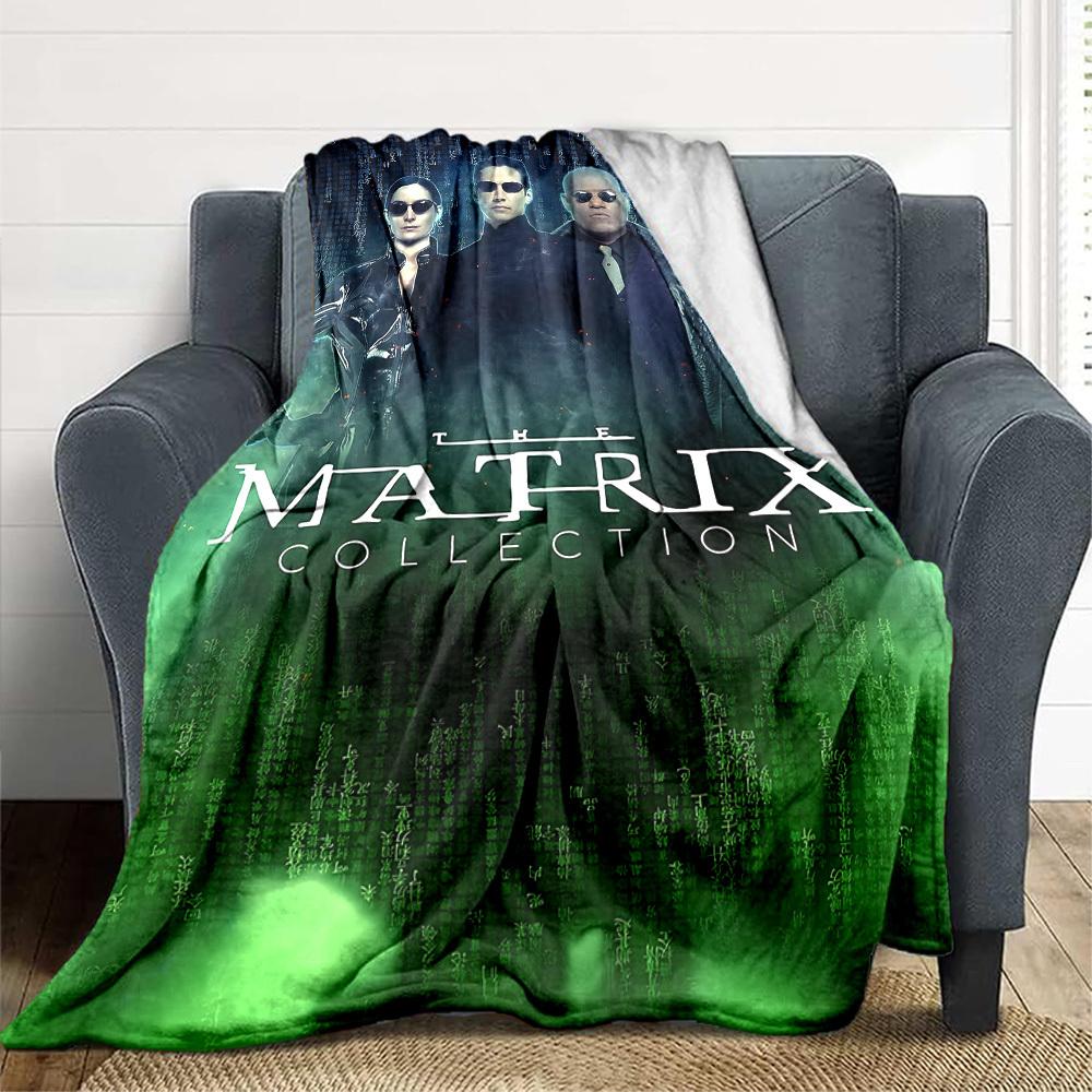 1 Stück Matrix-Decke Leichte Flanell-Kuscheldecke für Sofa, Bett, Reise, Wohnzimmer, Büro, Couch, Sessel und Bett