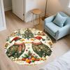 Christmas eagle pattern round rug,Carpet Rug for Living Room Bedroom  Playroom ,Non-slip Floor Mat,Holiday Gifts and Birthday Gifts.