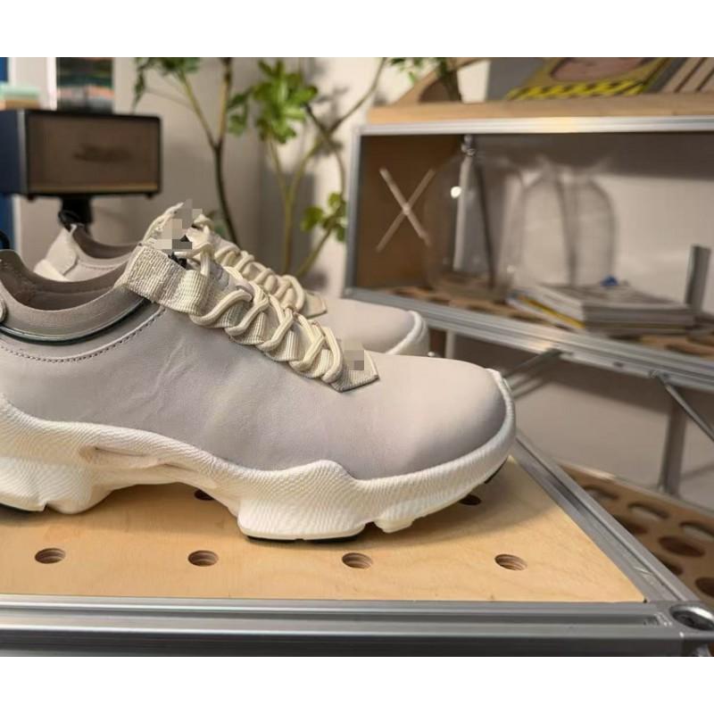 Womens Lightweight Comfortable Walking Sneakers With Cushioned Sole Breathable Leather Upper Flat Heel Daily Wear Light