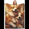 CorgiPrint Throws Soft Lightweight Blankets for Dog Lovers Perfect Gift for Boys Girls