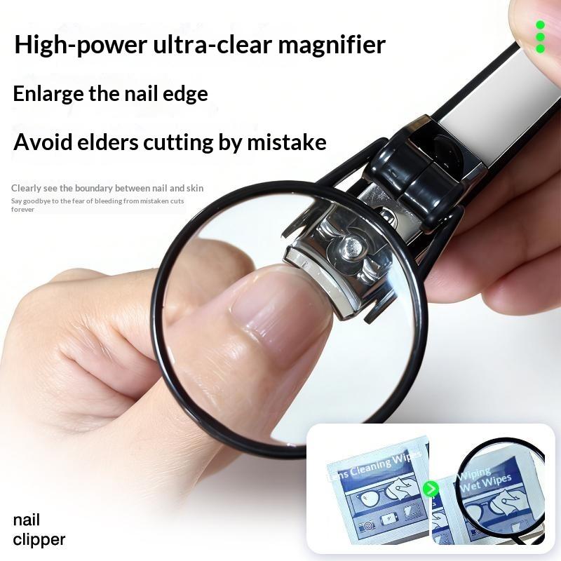 Magnifying Glass Nail Clipper Large Household Anti-Splash Nail Trimmer For Elderly Adults, Suitable For Thick And Hard Nails