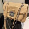 Women's PU Leather Shoulder Bag Crossbody Bag and Travel Bag Luxury Brand Chain Bag