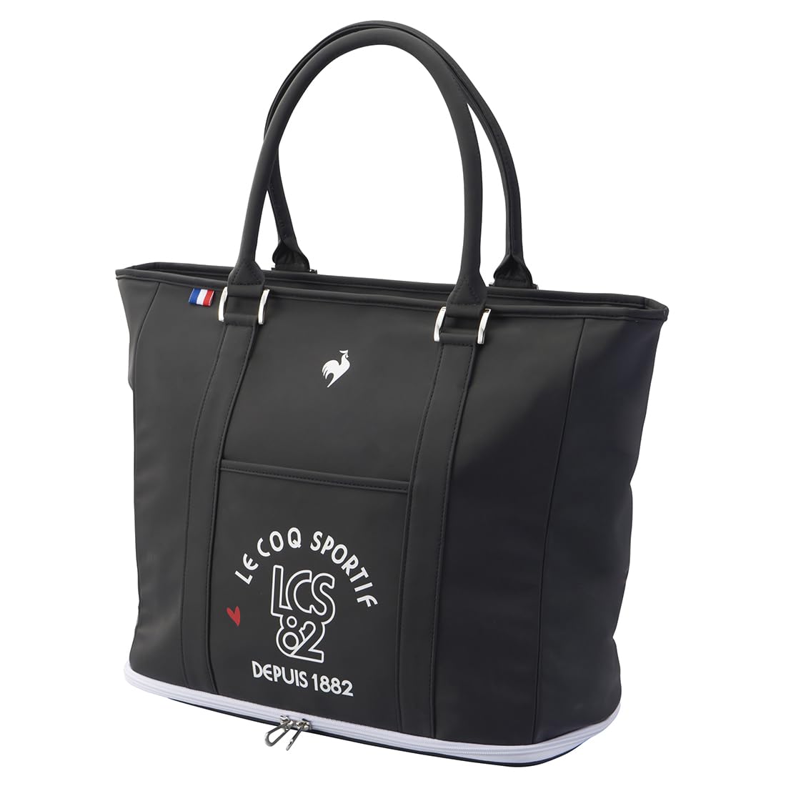

Coq Boston Bag Tote Bag Double Layer Shoe Storage Zipper Specification Golf QQCXJA02 BK00 [Le Sportif] (Black)
