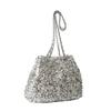 Fashion sequined chain portable bucket bag women's 2026 spring new texture casual shoulder armpit bag