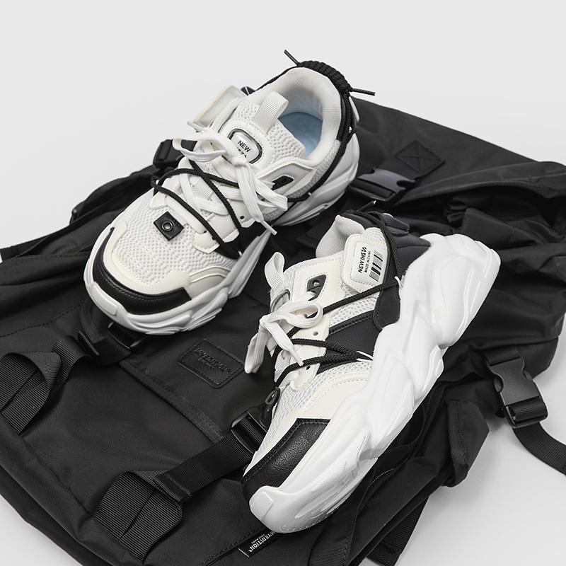 INS Hot Sales Chunky Sneakers Women Thick Sole Jogging Sports Shoes Men Mesh Breathable Platform Dads Shoes Male Walking Shoes