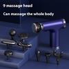 New Electric Massage Gun With Heat Cold 9 Gears Multifunctional Fascia Gun Home Portable Gym Use Small Quiet Handheld Massager