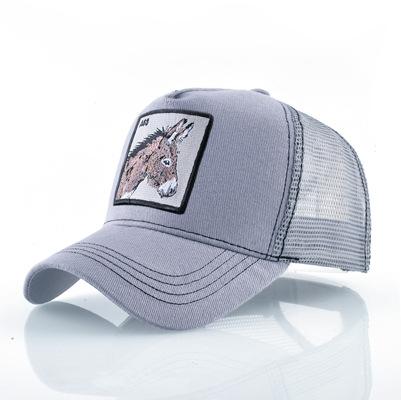 Trucker Fashionable Trendy Caps With Embroidery Animals Patch Four Seasons Adjustable Snapback Baseball Cap For Men Women Adjustable Visor Hat