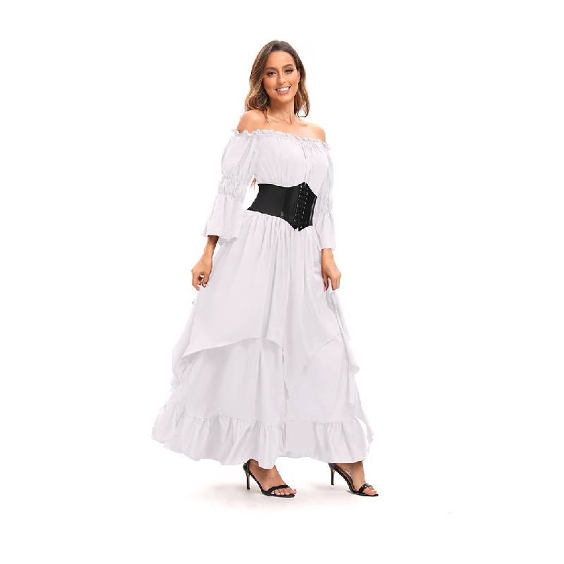 Ladies Colored Dress Medieval Costume Halloween Party Dance Performance Gift