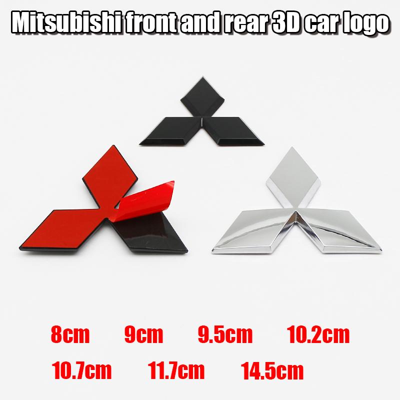 ABS Car Front Grille Logo Badge Decoration Sticker for Mitsubishi Pajero Outlander XL Montero Lancer  Galant Xpander Accessories