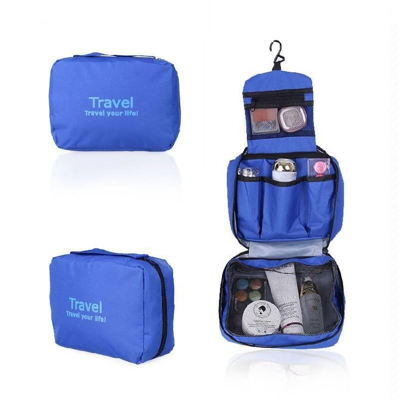 Large Capacity Travel Toiletry Bag With Hook For Makeup Storage Modern Simple Style