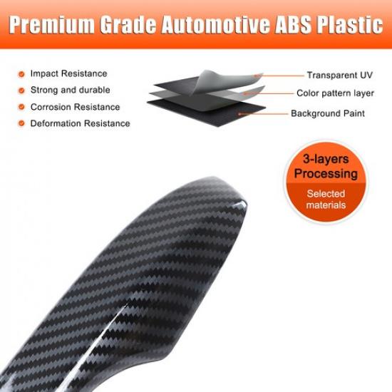 Carbon Fiber ABS Exterior Outer Smart Door Handle Trim For Acura Integra -24