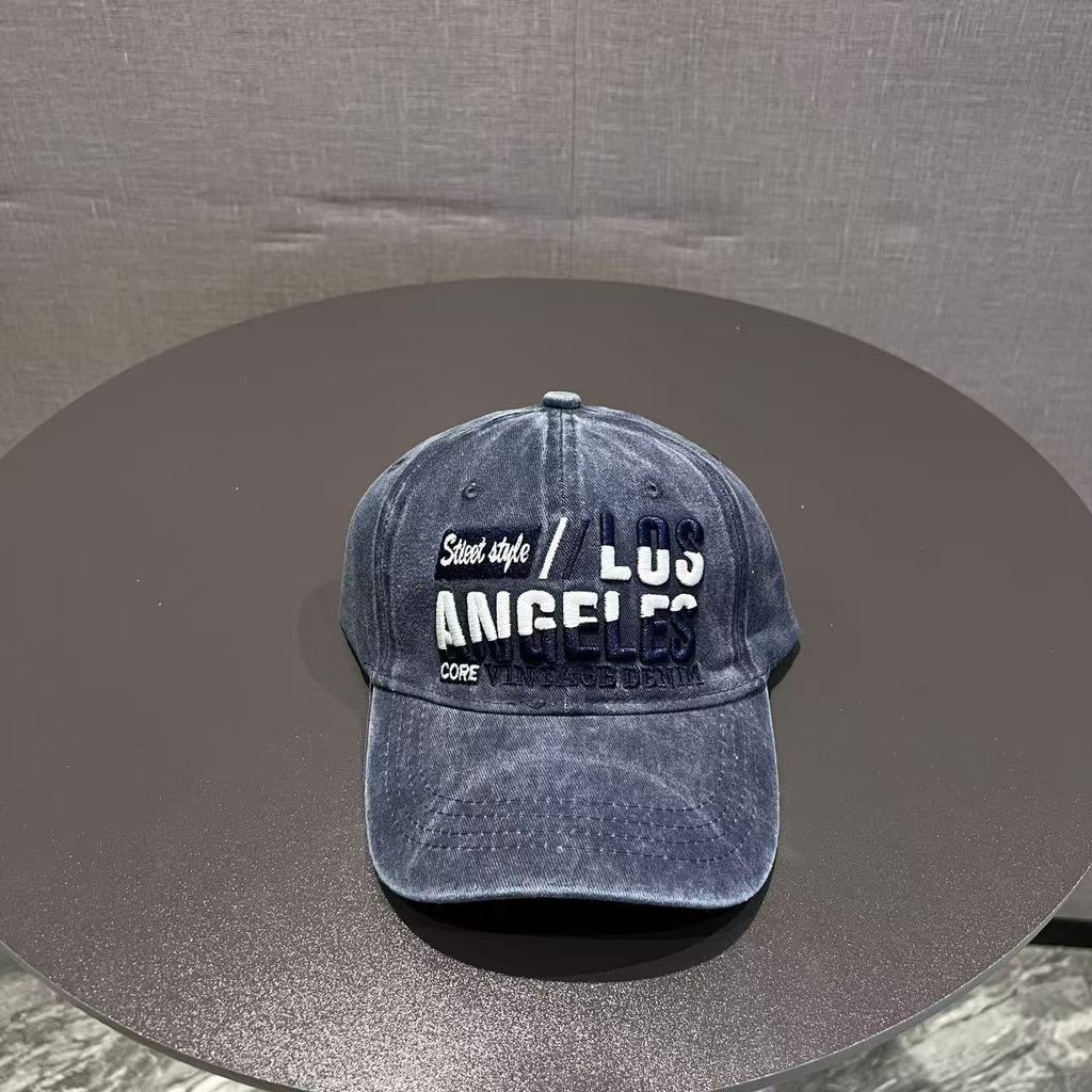 Vintage Wash Cotton Baseball Hat With Wide Brim And Sun Protection
