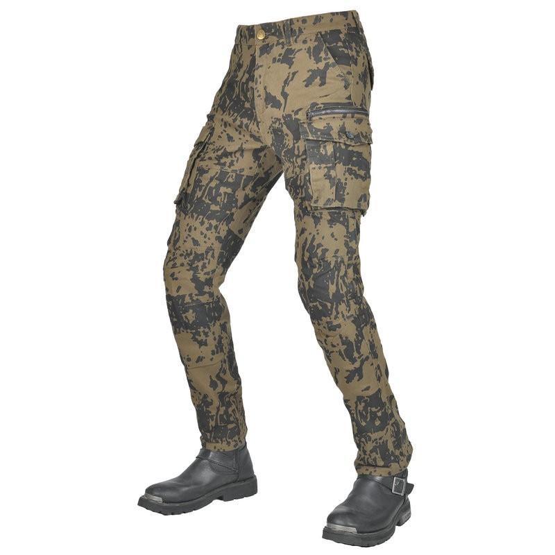 VOLERO Mens Motorcycle Jeans Camo Work Pants With Pads Breathable Motorbike Riding Trousers