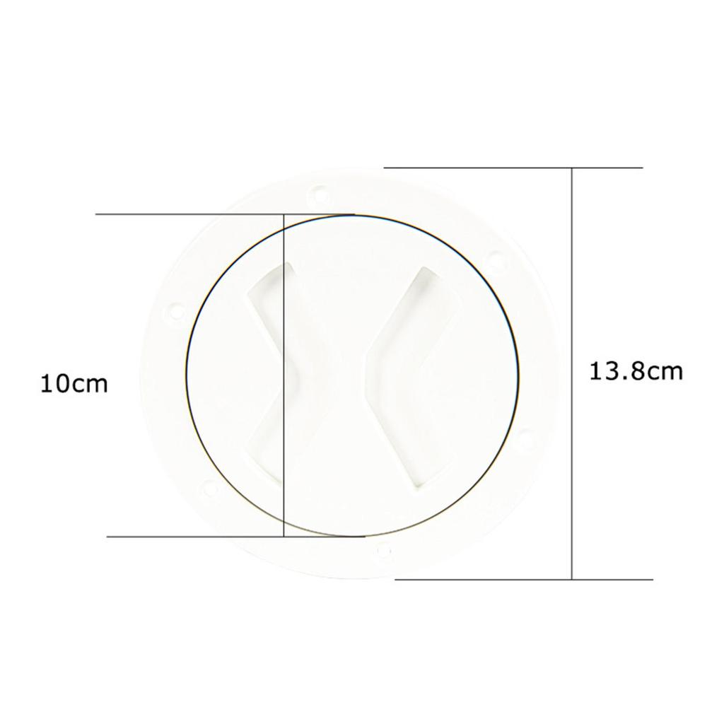 Marine Boat 4 inch Access Port Hatch Cover Out Deck Plate O-Ring Sealed Inspection Hatch Cover Fit for Anti Aging ABS Material