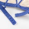 Thin Colour Blocking Underwear Triangle Cups Beauty Back Bra Thin Straps Small Gathering Bra Back Single Row Buckle
