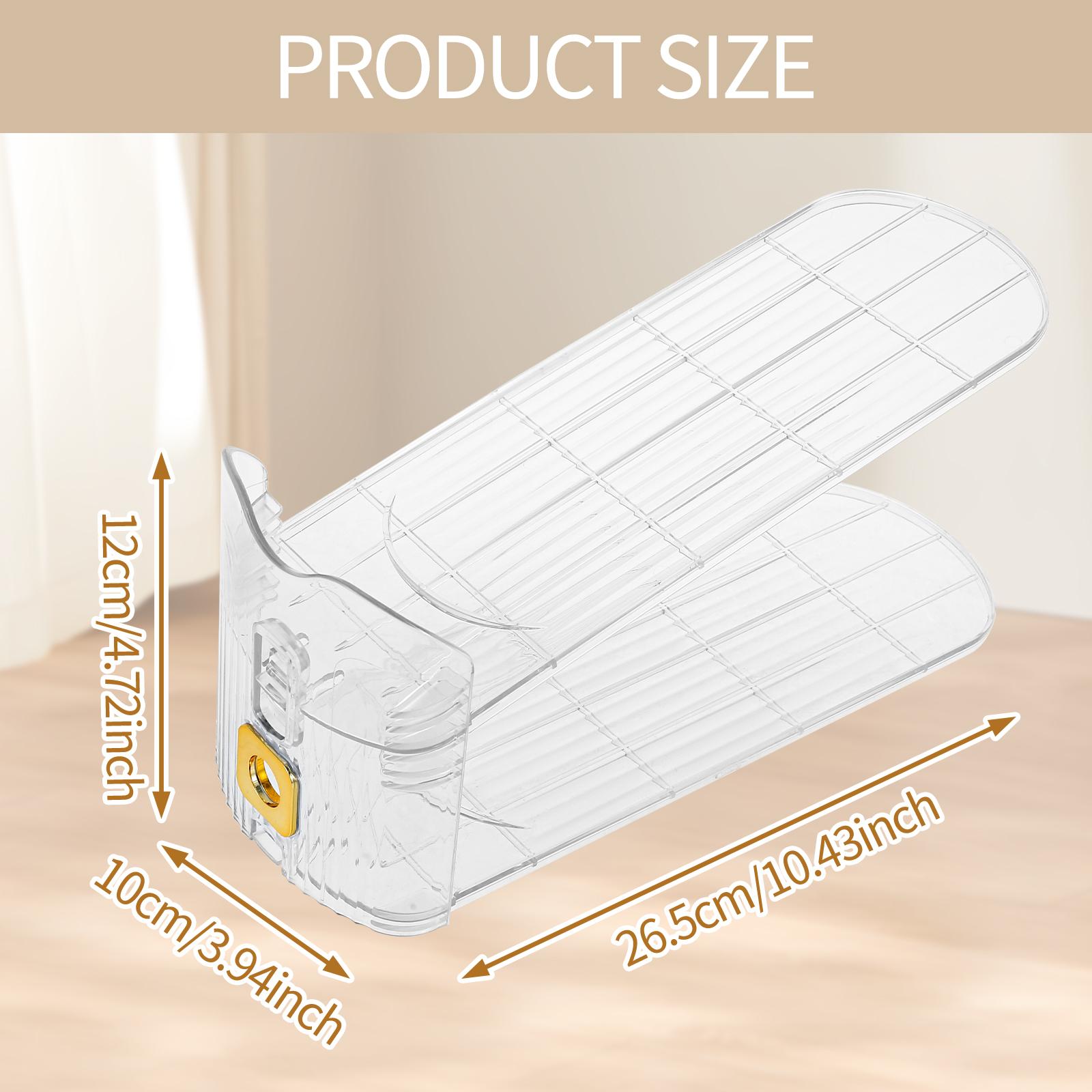 

6 Шт./Набір Регульований Складач Взуття Стійка для Взуття Тримач Легко Чистити Елегантні Слот для Взуття Органайзери Підставка для Взуття Економія Місця Прозора
