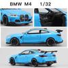 BMW M4 Coupe M Power Simulation Diecast & Toy Vehicles Sounds & Light Pull Back Car 1:32 Alloy Model Birthday Gifts