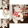 Adorable White Plush Polar Bear Toy With Cute Scarf Perfect For Kids Birthday Gifts And Decorations