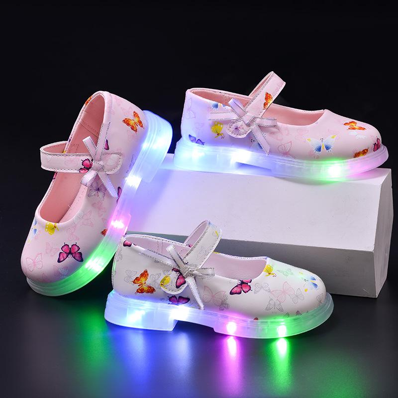 New Spring Butterfly Light-Up Toddler Sandals – Comfortable & Fashionable for Girls