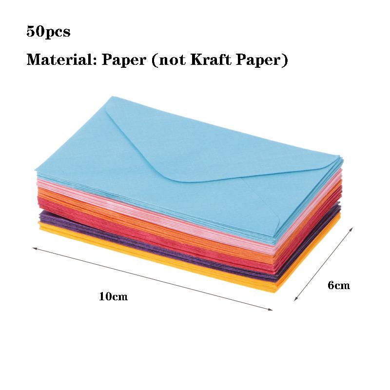 50ks/šarže Černá Bílá Červená Obálky z kraftového papíru Obálky Vintage evropského stylu pro pozvánky na vizitky