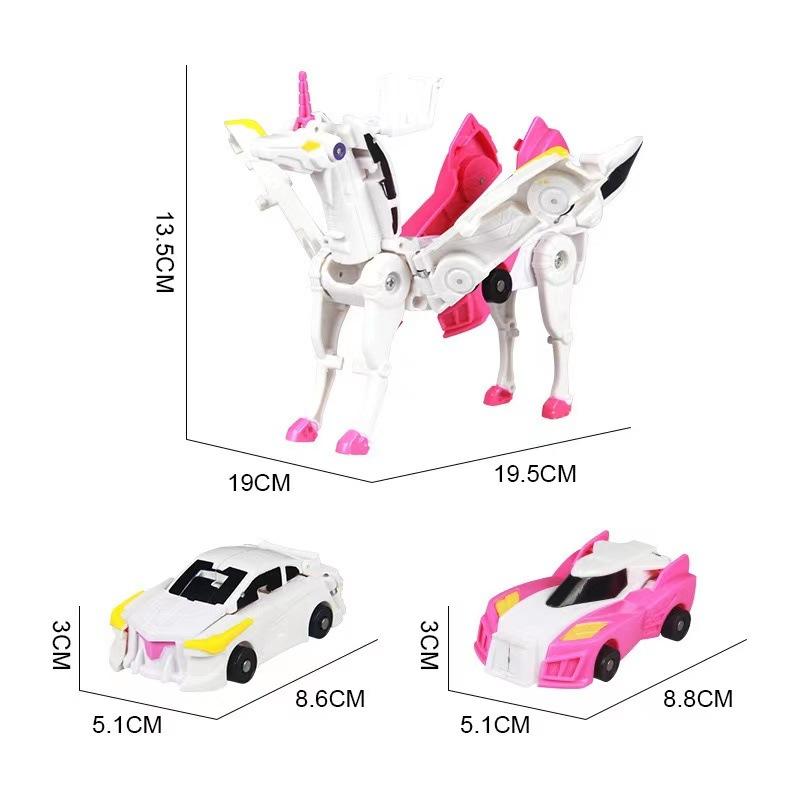 Tianyi Magisches Pegasus Einhorn Magnetische Absorption Kollision Verformung Auto Roboter Kinder Jungen und Mädchen Spielzeug Geschenk