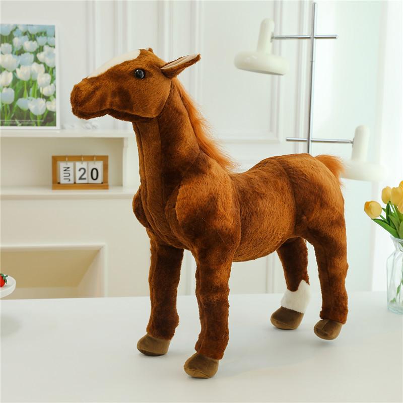 Adorable Plush Horse Toy Stuffed Animal Soft Short Plush Perfect Kids Gift Birthday Mascot