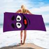 Grimace Purple Character Beach Towel Single Sided 2D Print Soft Microfiber Absorbent Towel For Pool Beach Bath Time Nostalgic