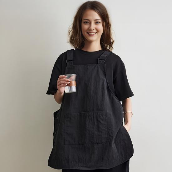 Waterproof Kitchen Apron Unisex Vest Style Apron Household Kitchen Workwear for Cooking Painting Coffee Shop